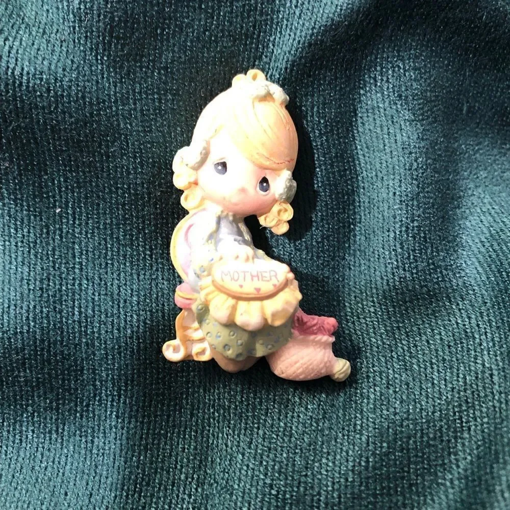 Vintage Precious Moments “Mother” brooch